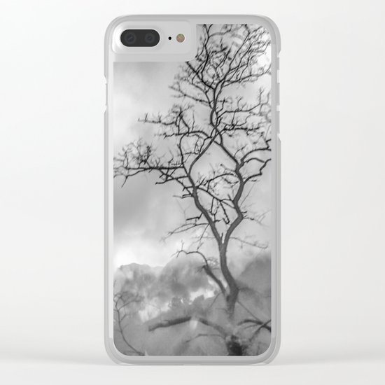 Mist in mountains Clear iPhone Case