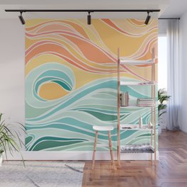 Sea and Sky Abstract Landscape Wall Mural
