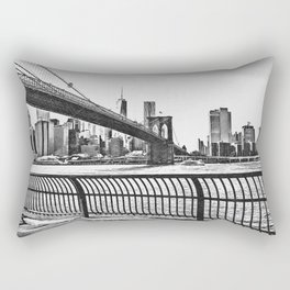 New York City black and white sketch Rectangular Pillow