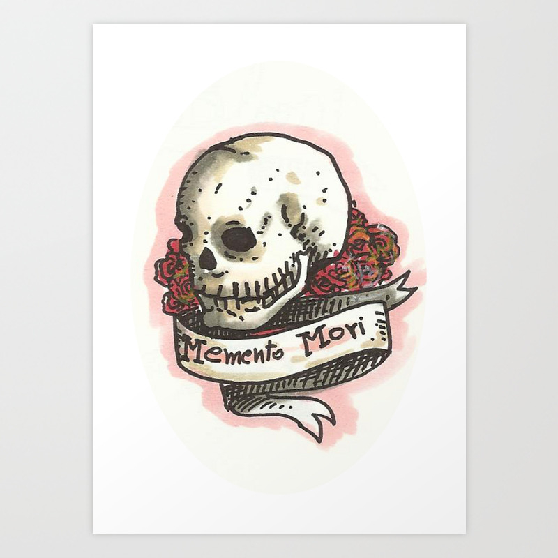 Memento Mori Art Print By Mandragola Society6