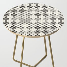 Black and Grey Rhombus Pattern Side Table