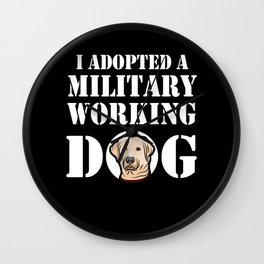 Labrador Retriever Military Working Dog Adoption Wall Clock