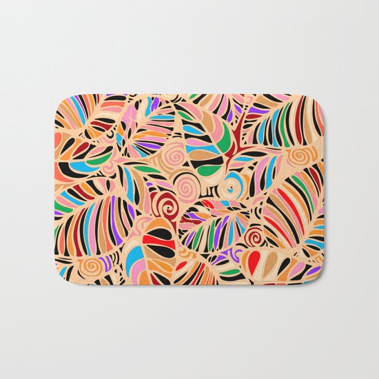 Summer Leaves Colors Bath Mat