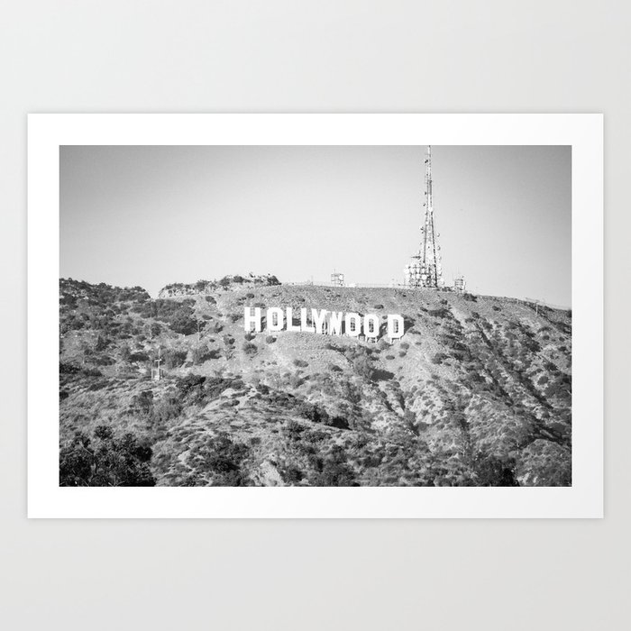 Hollywood Black and White Art Print