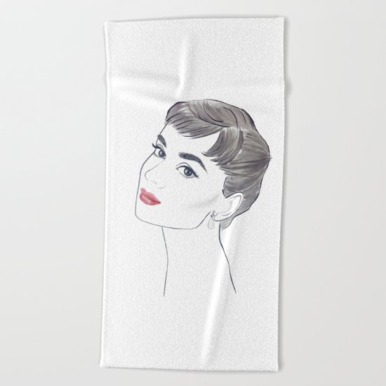 Audrey Hepburn Beach Towel