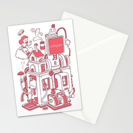 Red house Stationery Cards