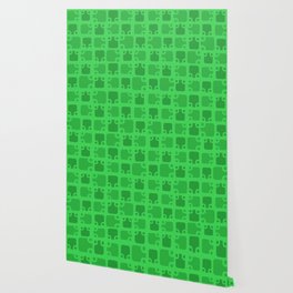 Mid Century Modern Abstract Pattern Green 3 Wallpaper