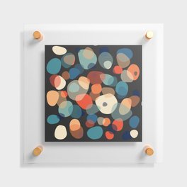 Retro pebbles dark Floating Acrylic Print