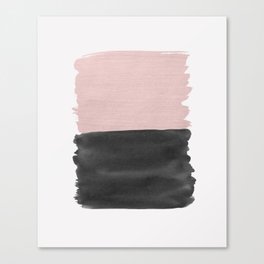 Blush Black Abstract Minimalism #1 #minimal #ink #decor #art #society6 Canvas Print