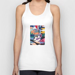 Geometric cut out and ribbons Tank Top