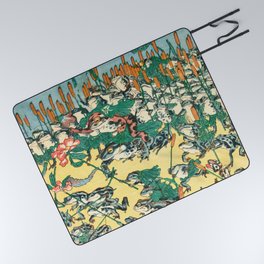 Fashionable Battle of Frogs by Kawanabe Kyosai, 1864 Picnic Blanket