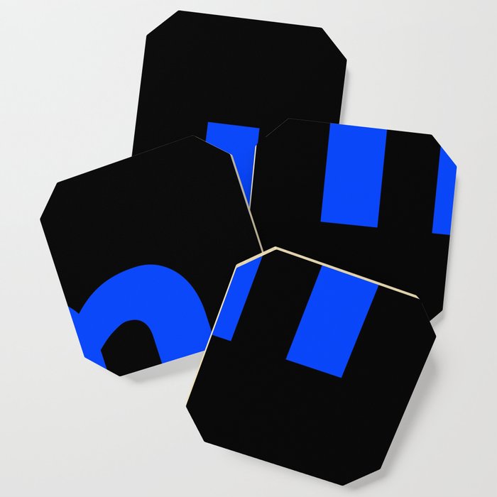 letter M (Blue & Black) Coaster