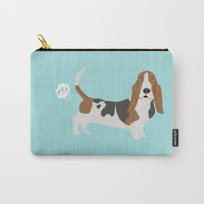 Basset Hound dog breed funny dog fart Carry-All Pouch