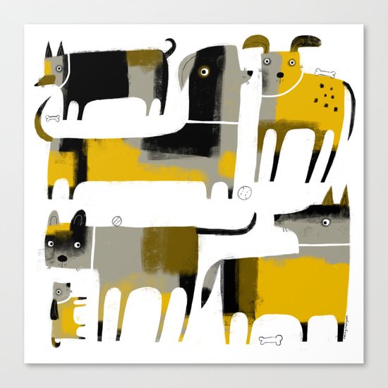 PATCHWORK DOGS Canvas Print