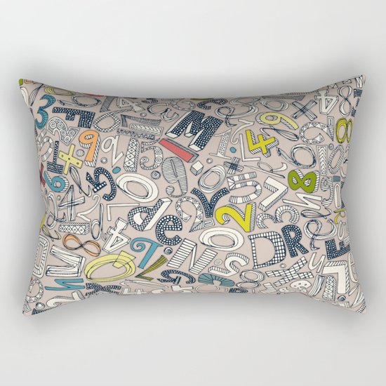A1B2C3 clay Rectangular Pillow