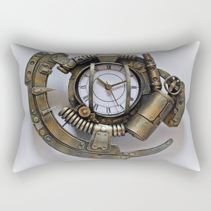Steampunk Clock by Diarment Rectangular Pillow