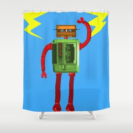 Tape Bot Shower Curtain