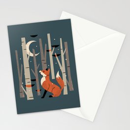 Winter Forest Fox Stationery Card