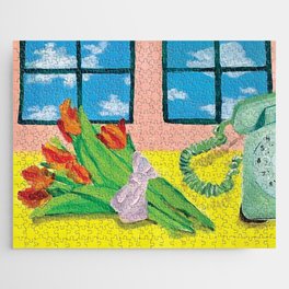 Rotary Phone with Flowers - Still Life Jigsaw Puzzle