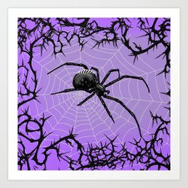 Briar Web- Purple Art Print