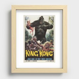 King Kong Movie Poster, Vintage King Kong Poster Recessed Framed Print