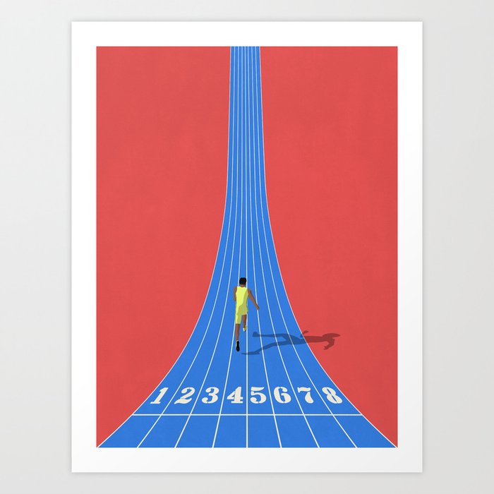 100m Run | Inception  Art Print