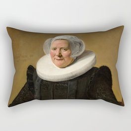 Portrait of an Elderly Lady, 1633 by Frans Hals  Rectangular Pillow