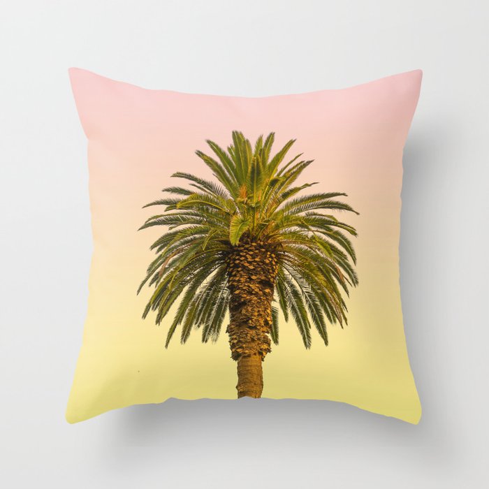 Sunny Palm Throw Pillow