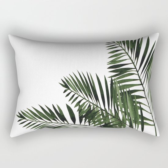 Tropical Exotic Palm Leaves I Rectangular Pillow