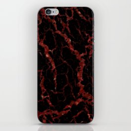 Cracked Space Lava - Glitter Red iPhone Skin