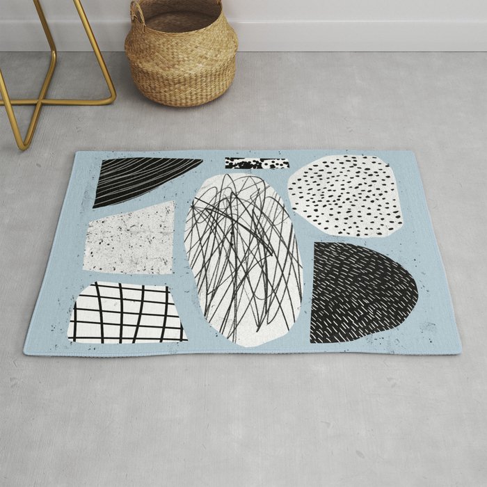 Crystal 2 Rug | Drawing, Drawing, Digital, Ink-pen, Pattern, Black-and-white