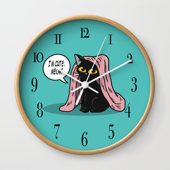 I Am Cute Wall Clock By Batkei