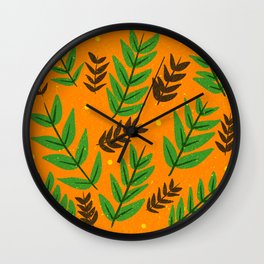 Pumpkin Patch Pattern 8 Wall Clock