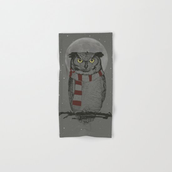 Winter owl Hand & Bath Towel