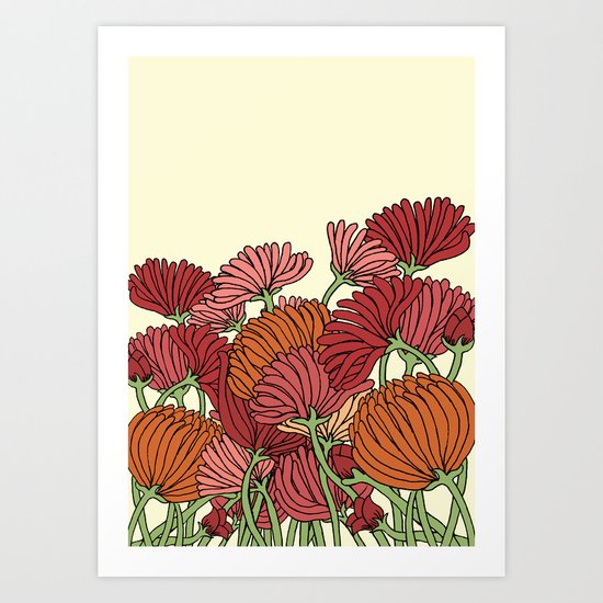 The Beautiful Flower in the Garden Art Print