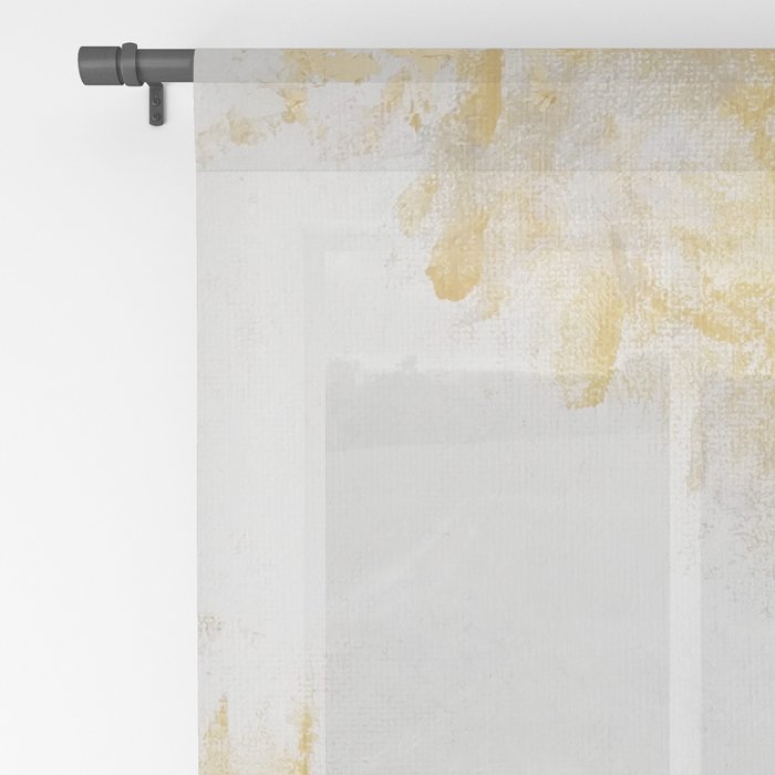 Silver Gold Sheer Curtain By Melaniab Society6