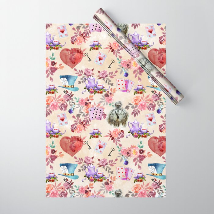 My Alice in Wonderland Wrapping Paper by The Titled Flamingo