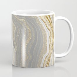 Natural Agate & Sparkling Gold Mug
