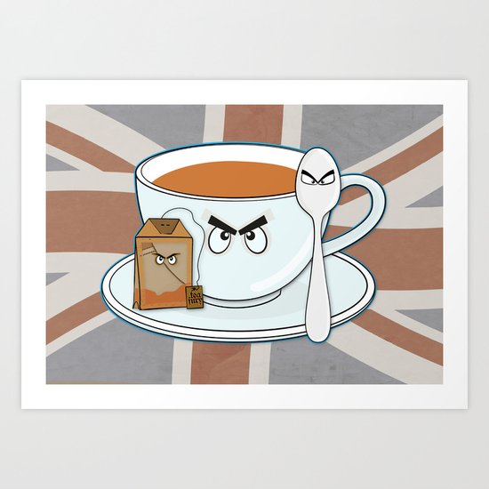 Tea fury Art Print