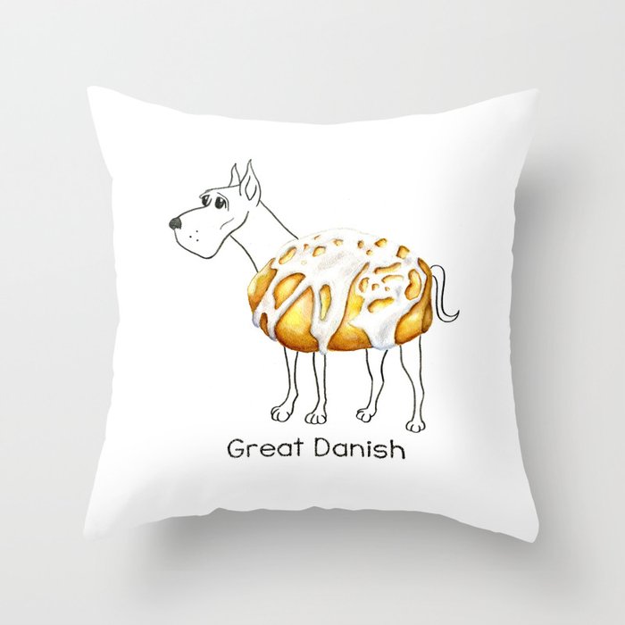 Dog Treats - Great Danish Throw Pillow