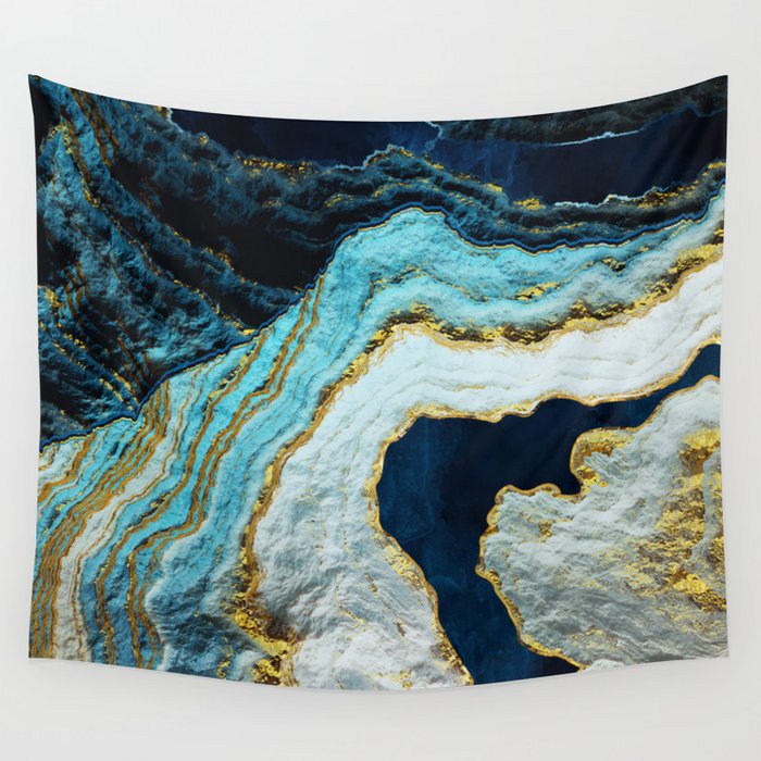 Aerial Ocean Abstract Wall Tapestry