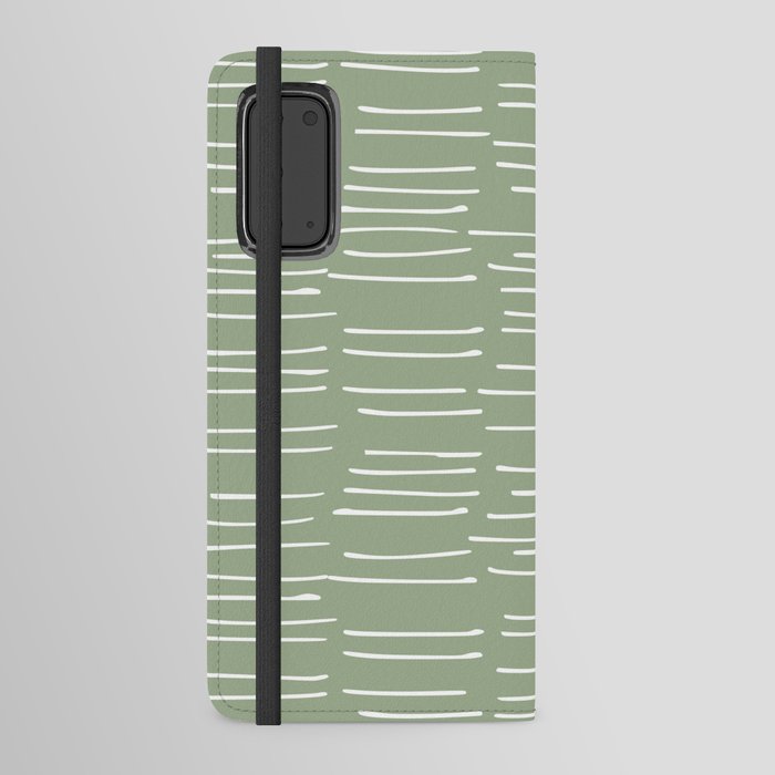 Abstract Stripes on Green Android Wallet Case