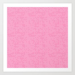 Large Bright Pink Honeycomb Bee Hive Geometric Hexagonal Design Art Print