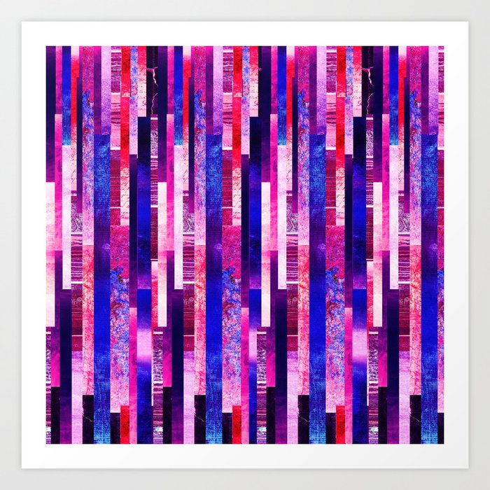 Abstract Purple Vertical Lines Background Art Print By Lorasi