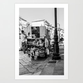 Street vendor ᝢ Sicily travel photography art Art Print