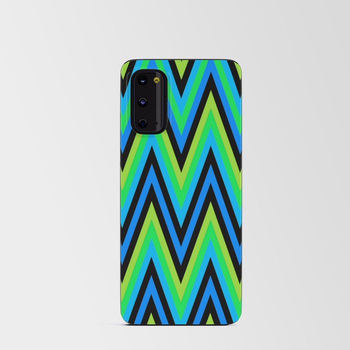 Chevron Design In Blue Green Yellow Zigzags Android Card Case