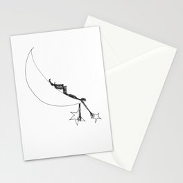 Relaxing in the Crescent Moon Stationery Card