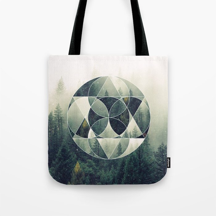 Geometric Forest Tote Bag