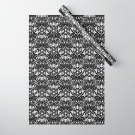 Bats And Beasts - Black and White Wrapping Paper
