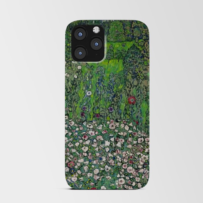 Gustav Klimt - A view of the garden from the top of the hill (1916) iPhone Card Case